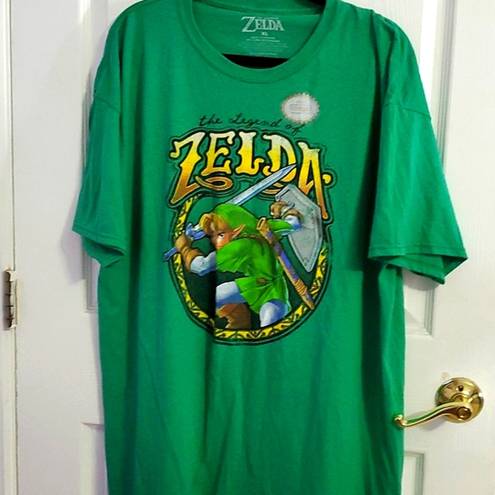 Nintendo Leyend of Zelda Link Green Graphic Tee Shirt XL